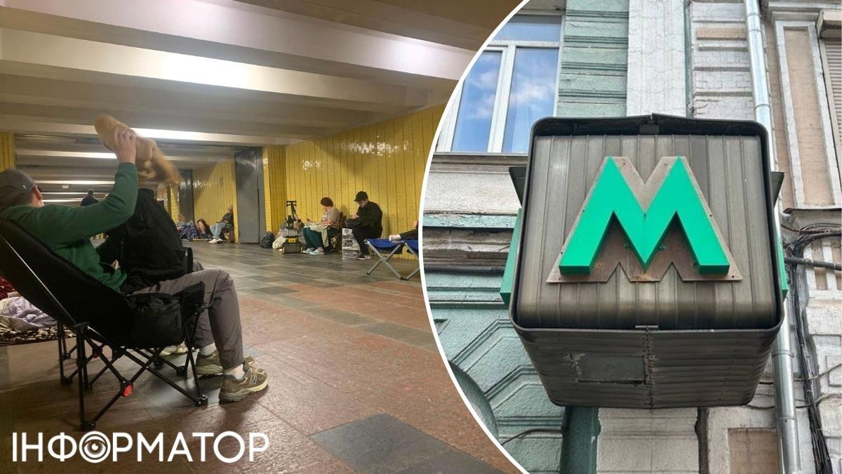Кияни скаржаться на проблеми з доступом до укриттів у метро під час нічної атаки