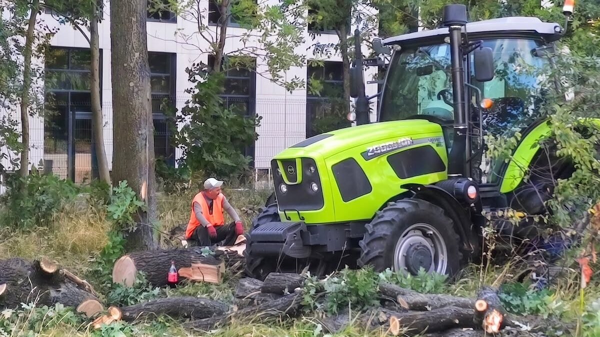 На Теремках вирубують частину лісосмуги заради прокладання теплотраси