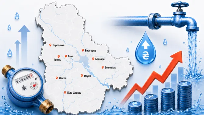 Нові тарифи на воду в Київській області: де і на скільки зросло