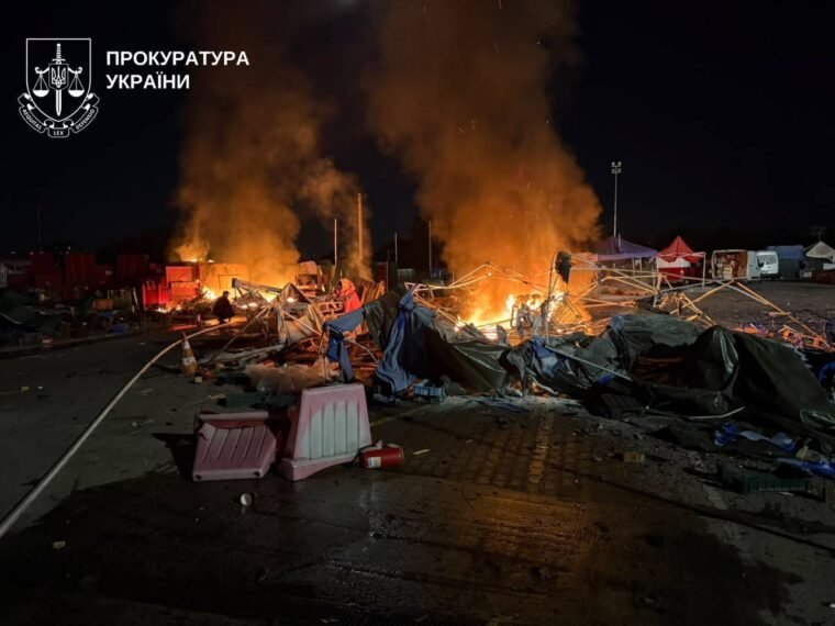 Дрон атакував ринок у Софіївській Борщагівці: є загиблий та поранені
