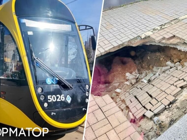 Провалля на станції “Івана Дзюби” не ремонтують понад тиждень: комунальники бездіють