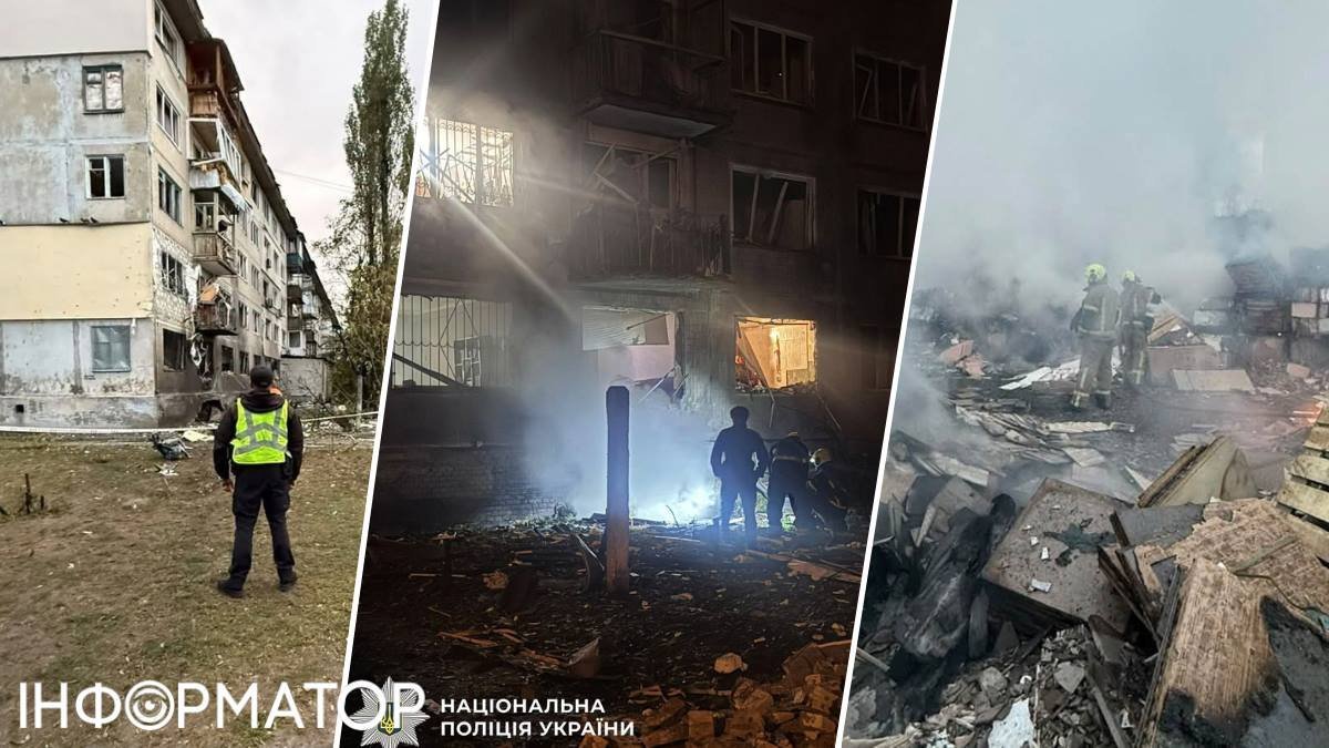 5 постраждалих у Києві після нічної атаки дронів: руйнування у Дніпровському районі