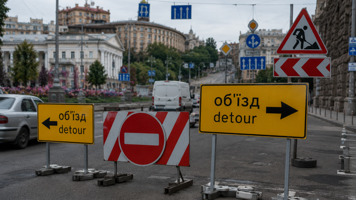 У Києві тимчасово перекрили рух на трьох вулицях