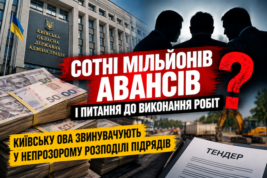 Київська ОВА перерахувала 656 млн грн авансів двом підрядникам: деталі